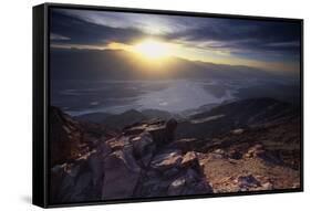 Dantes View Sunset, Death VAlley, CA-George Oze-Framed Stretched Canvas