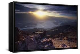 Dantes View Sunset, Death VAlley, CA-George Oze-Framed Stretched Canvas