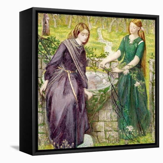 Dantes Vision of Rachel and Leah, 1855-Dante Gabriel Rossetti-Framed Stretched Canvas