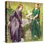 Dantes Vision of Rachel and Leah, 1855-Dante Gabriel Rossetti-Stretched Canvas