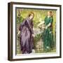 Dantes Vision of Rachel and Leah, 1855-Dante Gabriel Rossetti-Framed Giclee Print