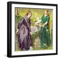 Dantes Vision of Rachel and Leah, 1855-Dante Gabriel Rossetti-Framed Giclee Print