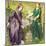 Dantes Vision of Rachel and Leah, 1855-Dante Gabriel Rossetti-Mounted Giclee Print