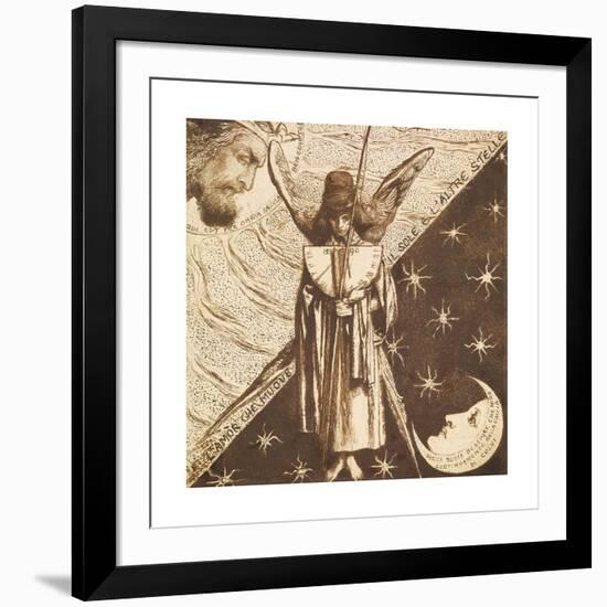 Dantis Amor - Finished Study-Dante Gabriel Rossetti-Framed Premium Giclee Print