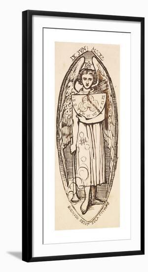 Dantis Amor - Study of Love with a Sundial and Torch-Dante Gabriel Rossetti-Framed Premium Giclee Print