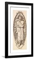 Dantis Amor - Study of Love with a Sundial and Torch-Dante Gabriel Rossetti-Framed Premium Giclee Print