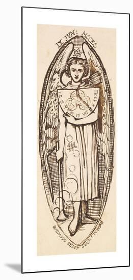 Dantis Amor - Study of Love with a Sundial and Torch-Dante Gabriel Rossetti-Mounted Premium Giclee Print