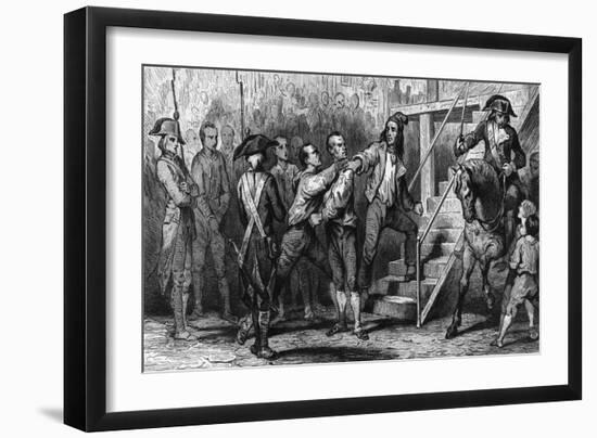 Danton Etc Guillotined-Tony Johannot-Framed Art Print