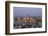 Danube in Budapest-Vittoriano Rastelli-Framed Photographic Print