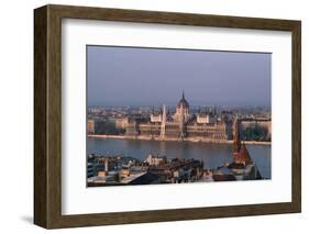 Danube in Budapest-Vittoriano Rastelli-Framed Photographic Print