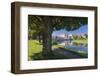 Danube Quay with Neuburger Residence Castle, Neuburg at the Danube, Germany-Markus Lange-Framed Photographic Print