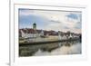 Danube River and Skyline of Regensburg, Bavaria, Germany-Michael Runkel-Framed Photographic Print