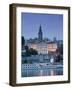 Danube River Cruiser and Stari Grad Along Sava River, Belgrade, Serbia-Walter Bibikow-Framed Photographic Print