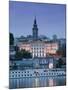 Danube River Cruiser and Stari Grad Along Sava River, Belgrade, Serbia-Walter Bibikow-Mounted Photographic Print