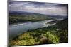 Danube River Scenic Panorma,Visegrad, Hungary-George Oze-Mounted Photographic Print