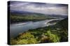 Danube River Scenic Panorma,Visegrad, Hungary-George Oze-Stretched Canvas