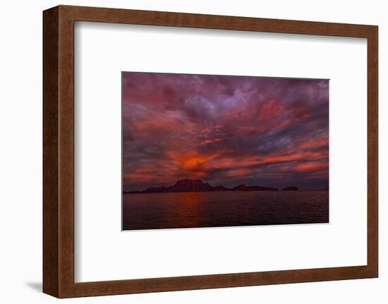 Danzante Island and Gulf of California at sunset, Baja California Sur, Mexico-Panoramic Images-Framed Photographic Print