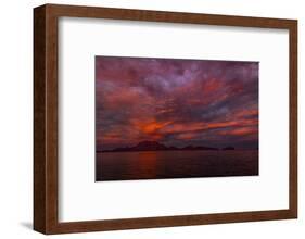 Danzante Island and Gulf of California at sunset, Baja California Sur, Mexico-Panoramic Images-Framed Photographic Print