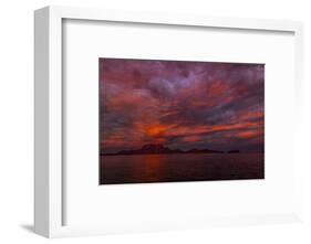 Danzante Island and Gulf of California at sunset, Baja California Sur, Mexico-Panoramic Images-Framed Photographic Print