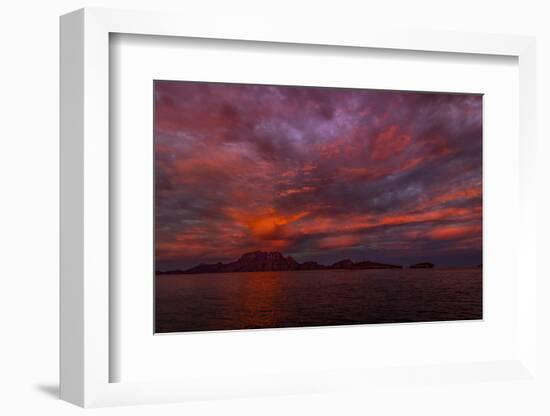Danzante Island and Gulf of California at sunset, Baja California Sur, Mexico-Panoramic Images-Framed Photographic Print