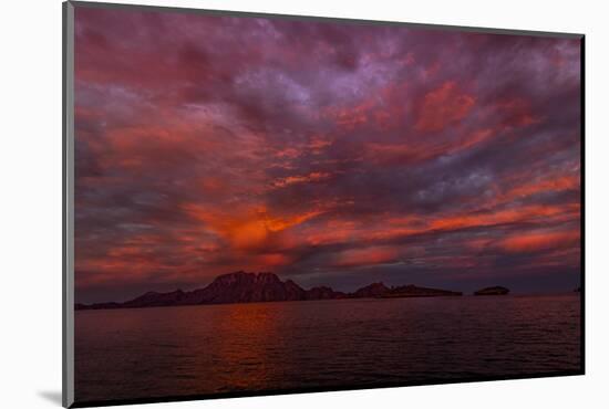 Danzante Island and Gulf of California at sunset, Baja California Sur, Mexico-Panoramic Images-Mounted Photographic Print