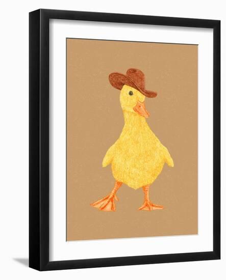 Daphne the Cowgirl Duckling-Anyone Can Yeehaw-Framed Photographic Print