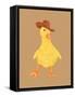 Daphne the Cowgirl Duckling-Anyone Can Yeehaw-Framed Stretched Canvas