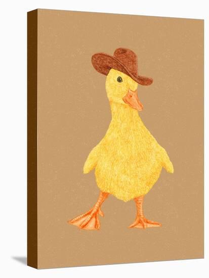 Daphne the Cowgirl Duckling-Anyone Can Yeehaw-Stretched Canvas