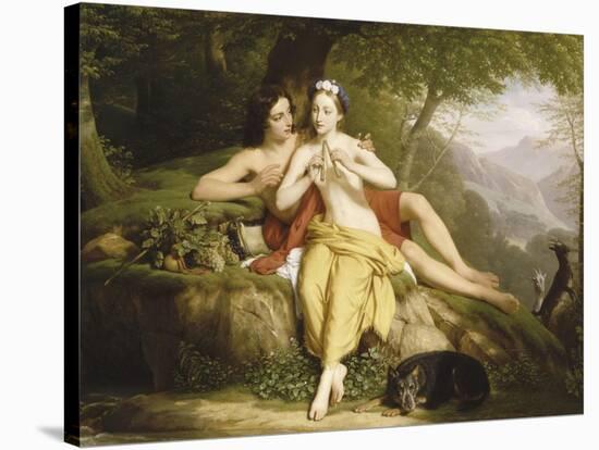 Daphnis et Chloé-Louis Hersent-Stretched Canvas