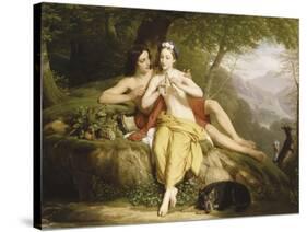 Daphnis et Chloé-Louis Hersent-Stretched Canvas