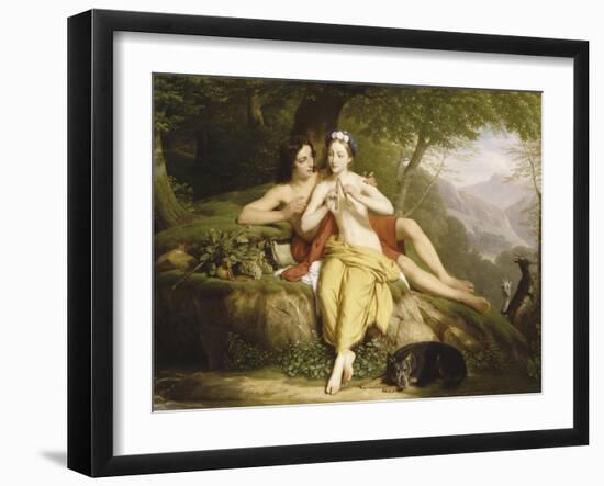 Daphnis et Chloé-Louis Hersent-Framed Giclee Print