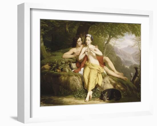 Daphnis et Chloé-Louis Hersent-Framed Giclee Print