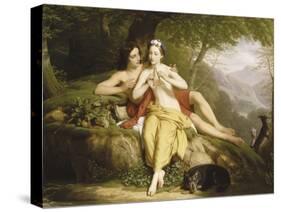 Daphnis et Chloé-Louis Hersent-Stretched Canvas