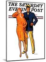 "Dapper Couple," Saturday Evening Post Cover, July 27, 1929-McClelland Barclay-Mounted Giclee Print