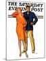 "Dapper Couple," Saturday Evening Post Cover, July 27, 1929-McClelland Barclay-Mounted Giclee Print