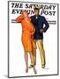 "Dapper Couple," Saturday Evening Post Cover, July 27, 1929-McClelland Barclay-Mounted Premium Giclee Print