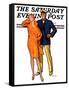 "Dapper Couple," Saturday Evening Post Cover, July 27, 1929-McClelland Barclay-Framed Stretched Canvas