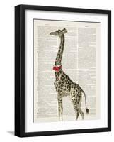 Dapper Giraffe-Christopher James-Framed Art Print