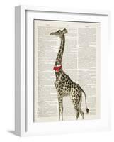 Dapper Giraffe-Christopher James-Framed Art Print