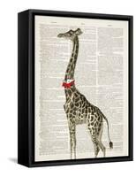 Dapper Giraffe-Christopher James-Framed Stretched Canvas