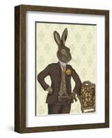 Dapper Hare-Fab Funky-Framed Art Print