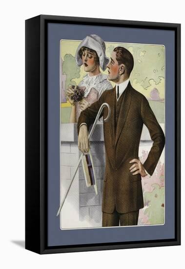 Dapper Man and Maudlin Girl-null-Framed Stretched Canvas