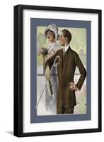 Dapper Man and Maudlin Girl-null-Framed Art Print