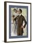 Dapper Man and Maudlin Girl-null-Framed Art Print