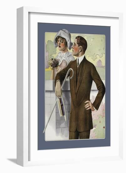 Dapper Man and Maudlin Girl-null-Framed Art Print