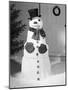 Dapper Snowman Outside a House-Bettmann-Mounted Photographic Print