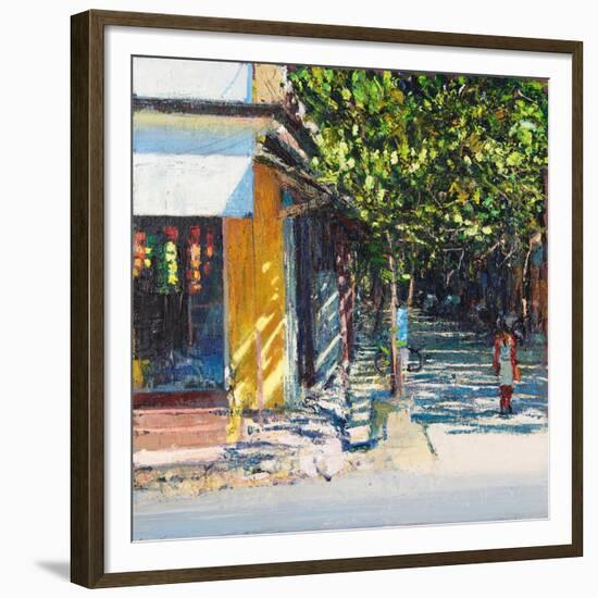 Dappled Street Pondicherry, 2017-Andrew Gifford-Framed Giclee Print