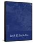 Dar es Salaam, Tanzania *, United Republic of Blue Map-null-Framed Stretched Canvas