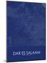 Dar es Salaam, Tanzania *, United Republic of Blue Map-null-Mounted Poster