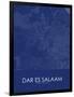 Dar es Salaam, Tanzania *, United Republic of Blue Map-null-Framed Poster